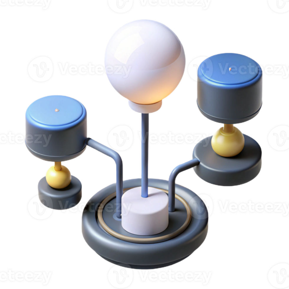 serene modern Smart Lighting System Diagram Illustration Transparent Background premium png