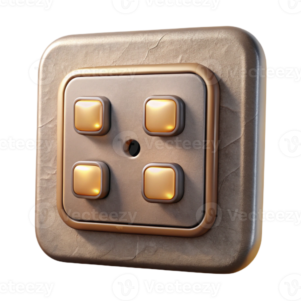 vibrant artistic Smart Lighting Panel Multiple Switches Cutout premium png
