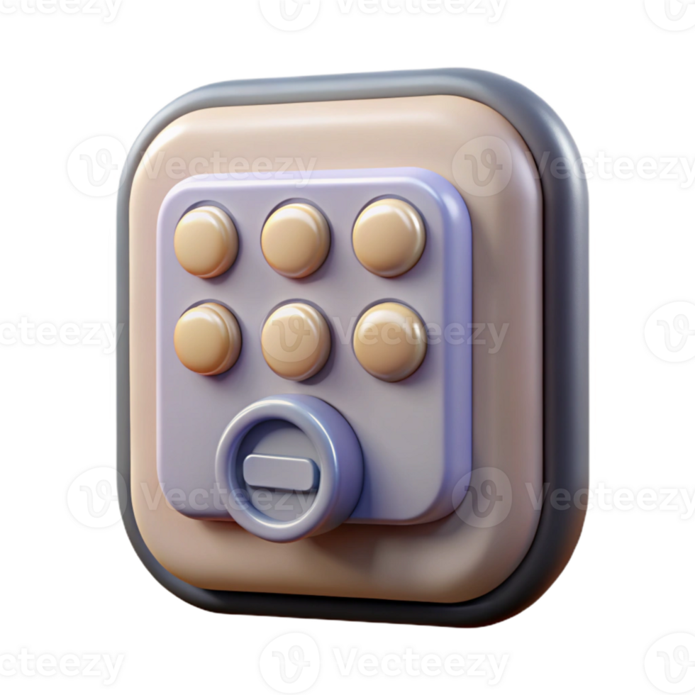 magnificent abstract Smart Lock Keypad Backlit Buttons Transparent Background exclusive png