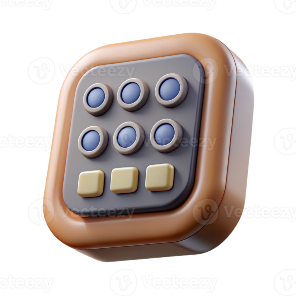 vibrant abstract Smart Lock Keypad Backlit Buttons Transparent Background png