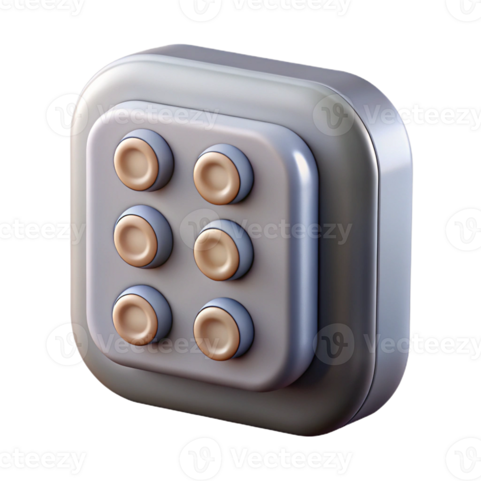vibrant modern Smart Lock Keypad Backlit Buttons Transparent Background authentic png