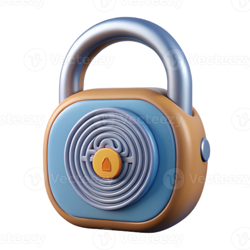 beautiful traditional Smart Lock Fingerprint Scanner Transparent Background png