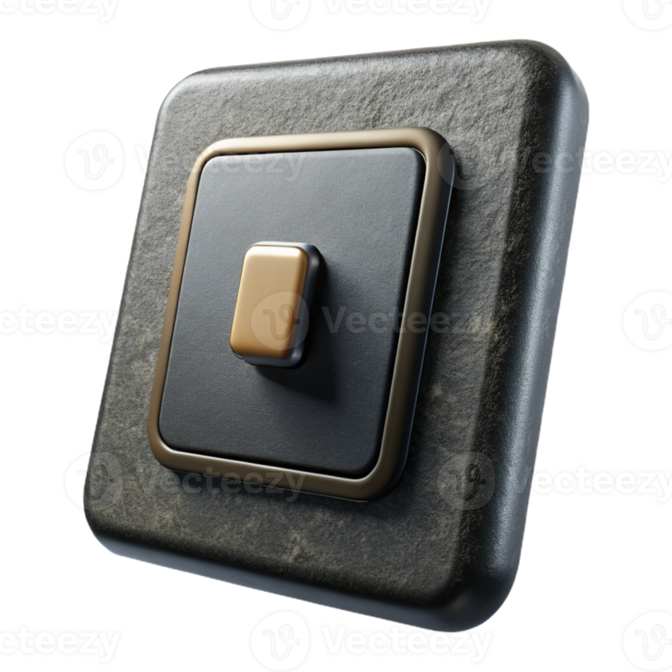 wonderful creative Smart Light Switch Black Off Position Isolated high resolution png