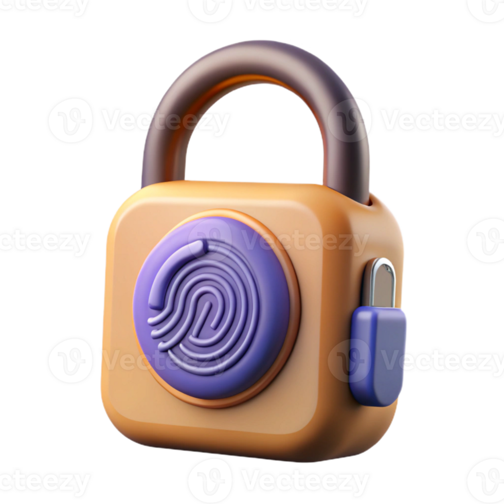 extraordinary traditional Smart Lock with Fingerprint Scanner Isolated on Transparent Background high quality png
