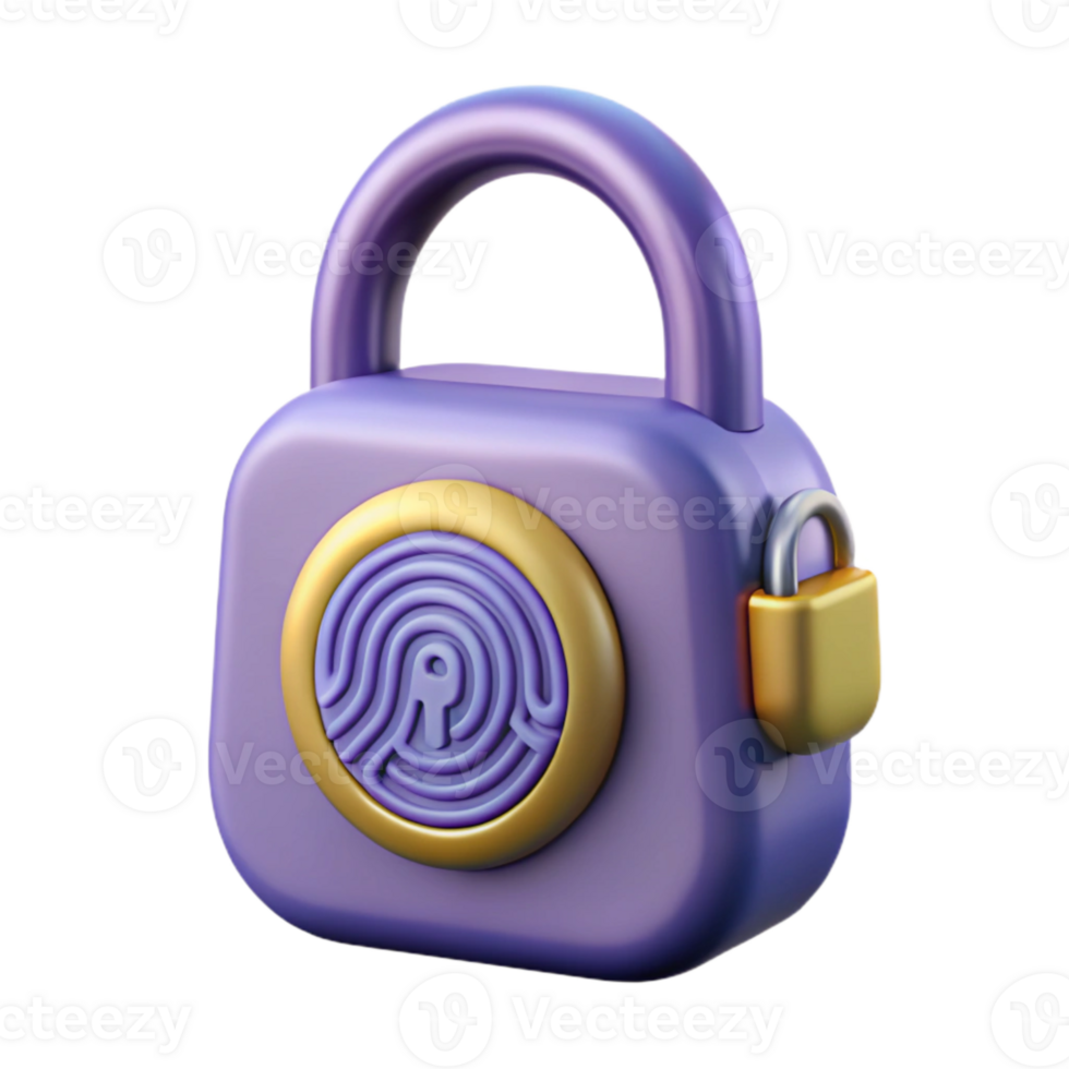 dramatic rustic Smart Lock with Fingerprint Scanner Isolated on Transparent Background exclusive png