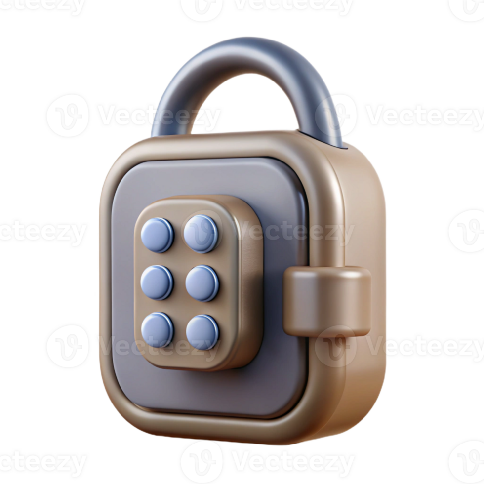 magnificent traditional Smart Lock with Keypad and Fingerprint Access Transparent Background Silver Finish original png