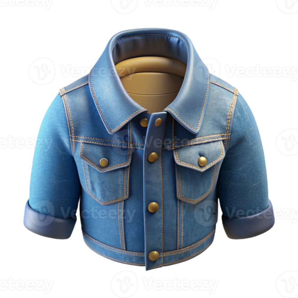 impressive abstract Denim Jacket Collar Stitching Closeup Isolated Element detailed png