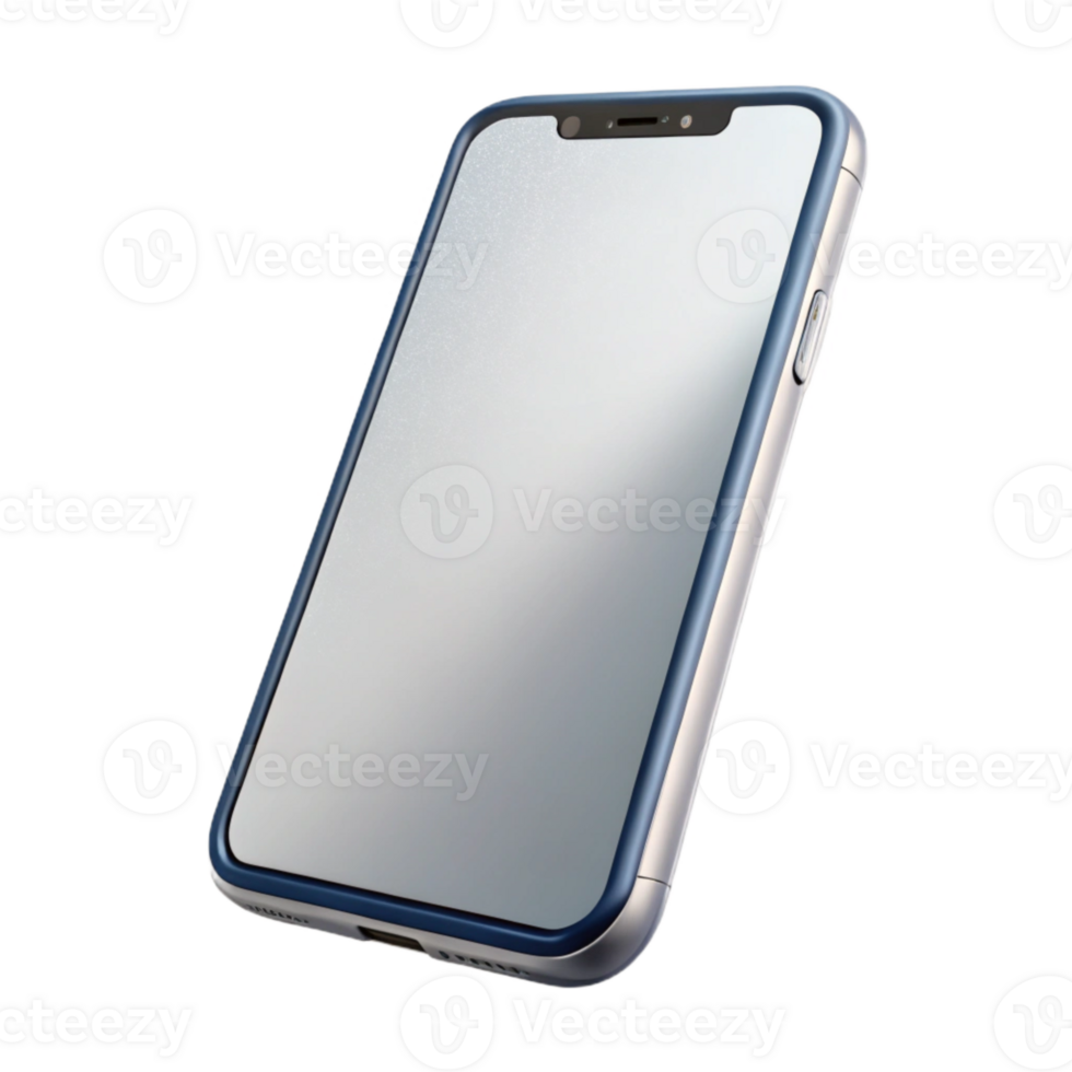 extraordinary contemporary Smartphone with Blank Screen Front View Transparent Background original png