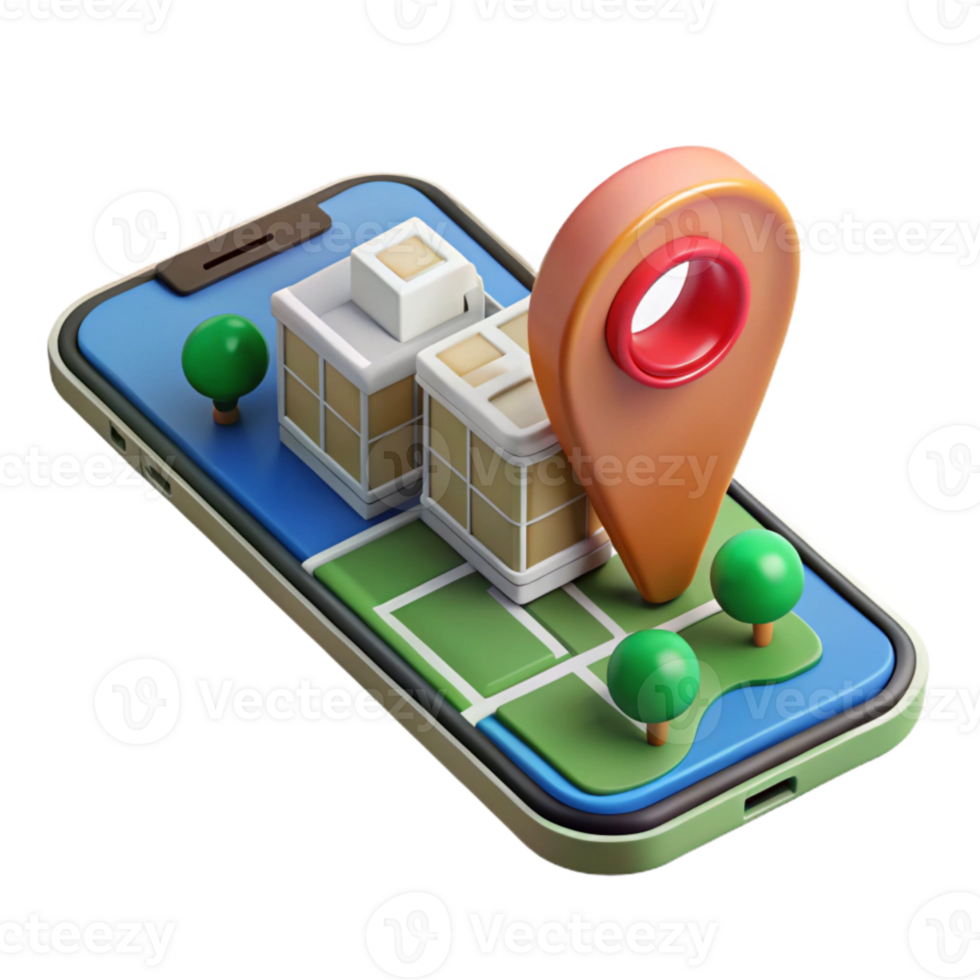 impressive classic Smartphone Map Navigation City Street Cutout professional png