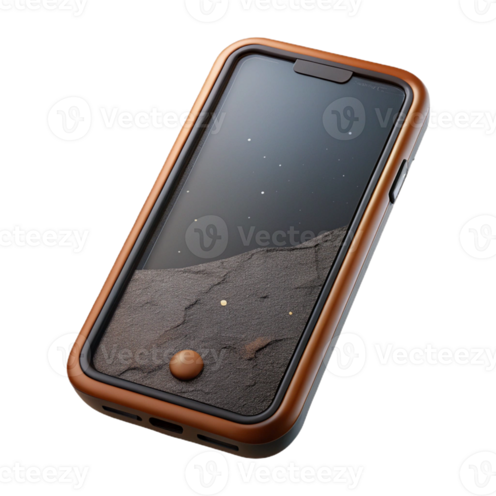 magnificent classic Smartphone Cutout with Black Screen Transparent Background exclusive png