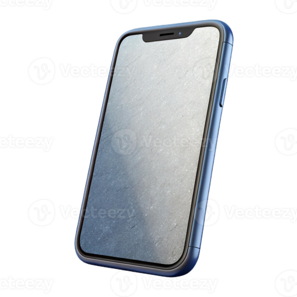wonderful rustic Smartphone with Blank Screen Front View Transparent Background premium png
