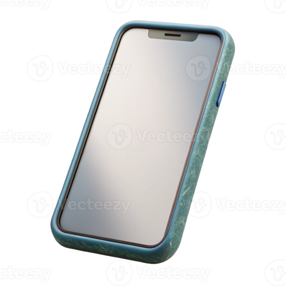 stunning modern Smartphone with Blank Screen Front View Transparent Background detailed png