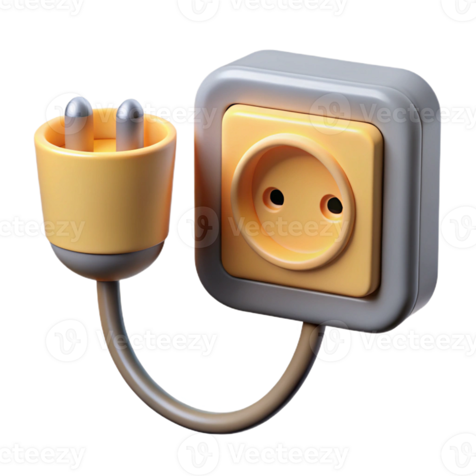 stunning abstract Smart Plug Connected to Cable Isolated authentic png