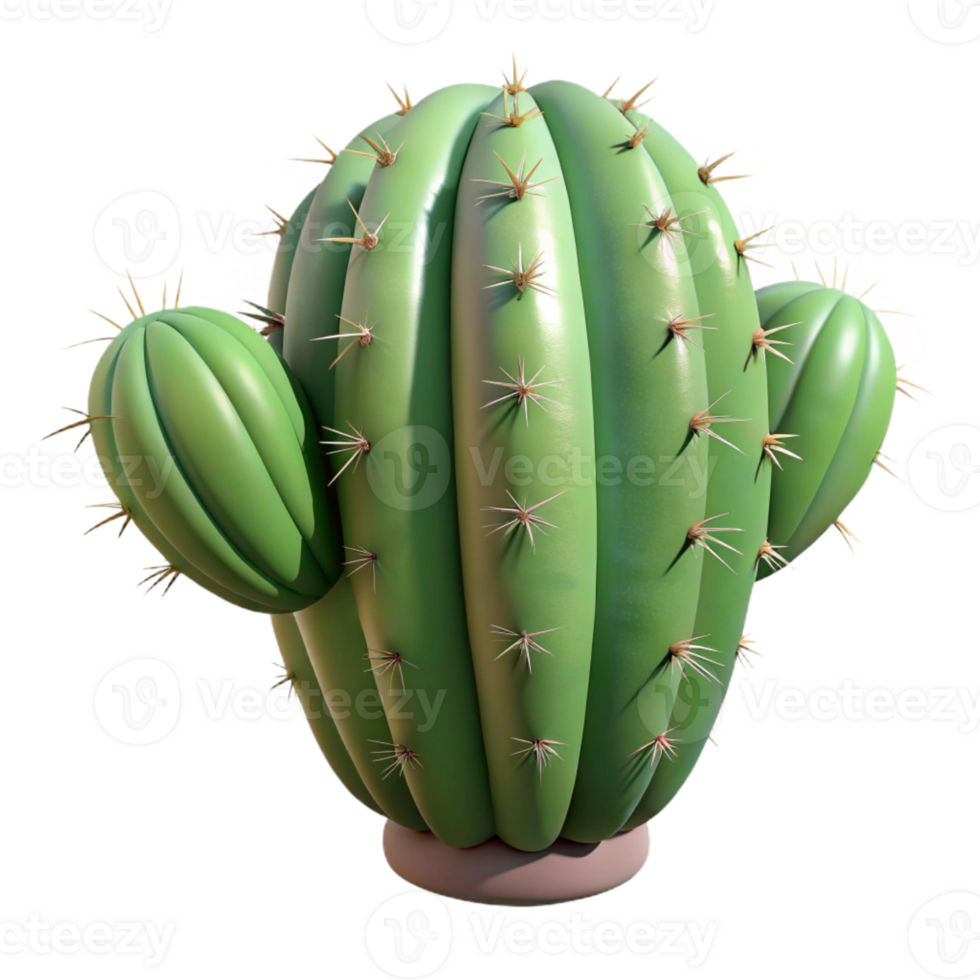 extraordinary abstract Desert Cactus Front View Cutout with Spines authentic png