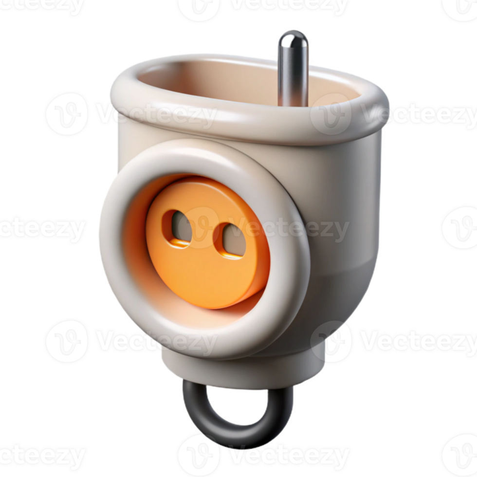 impressive rustic Smart Plug with Power Indicator Light Isolated Element authentic png