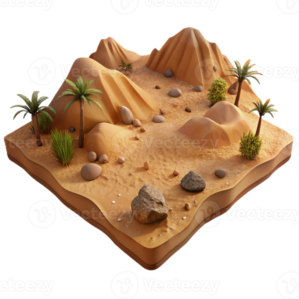 extraordinary abstract Desertification Barren Landscape Isolated authentic png