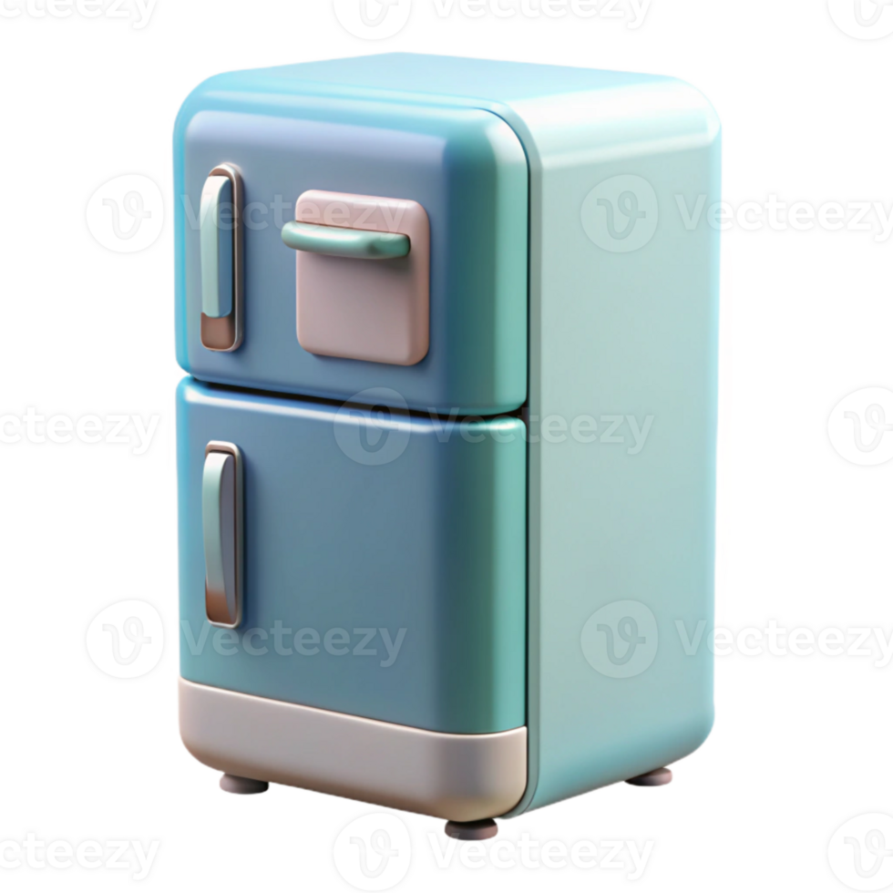 serene minimalist Smart Refrigerator Ice Dispenser Front View Isolated png