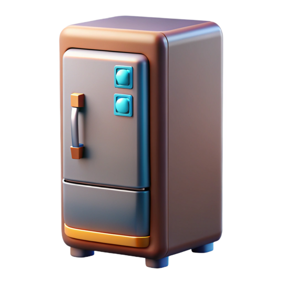 beautiful classic Smart Refrigerator with Touchscreen Display Transparent Background png