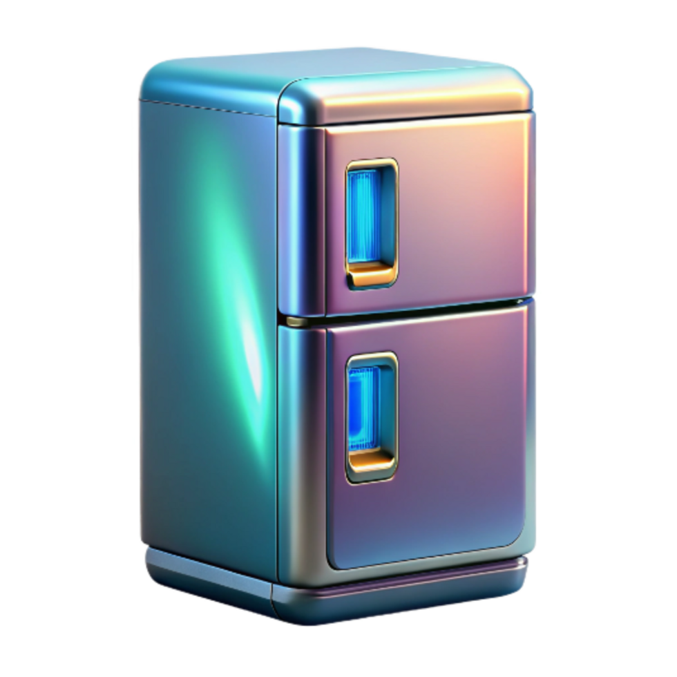 dramatic classic Smart Refrigerator with Touchscreen Display Transparent Background authentic png