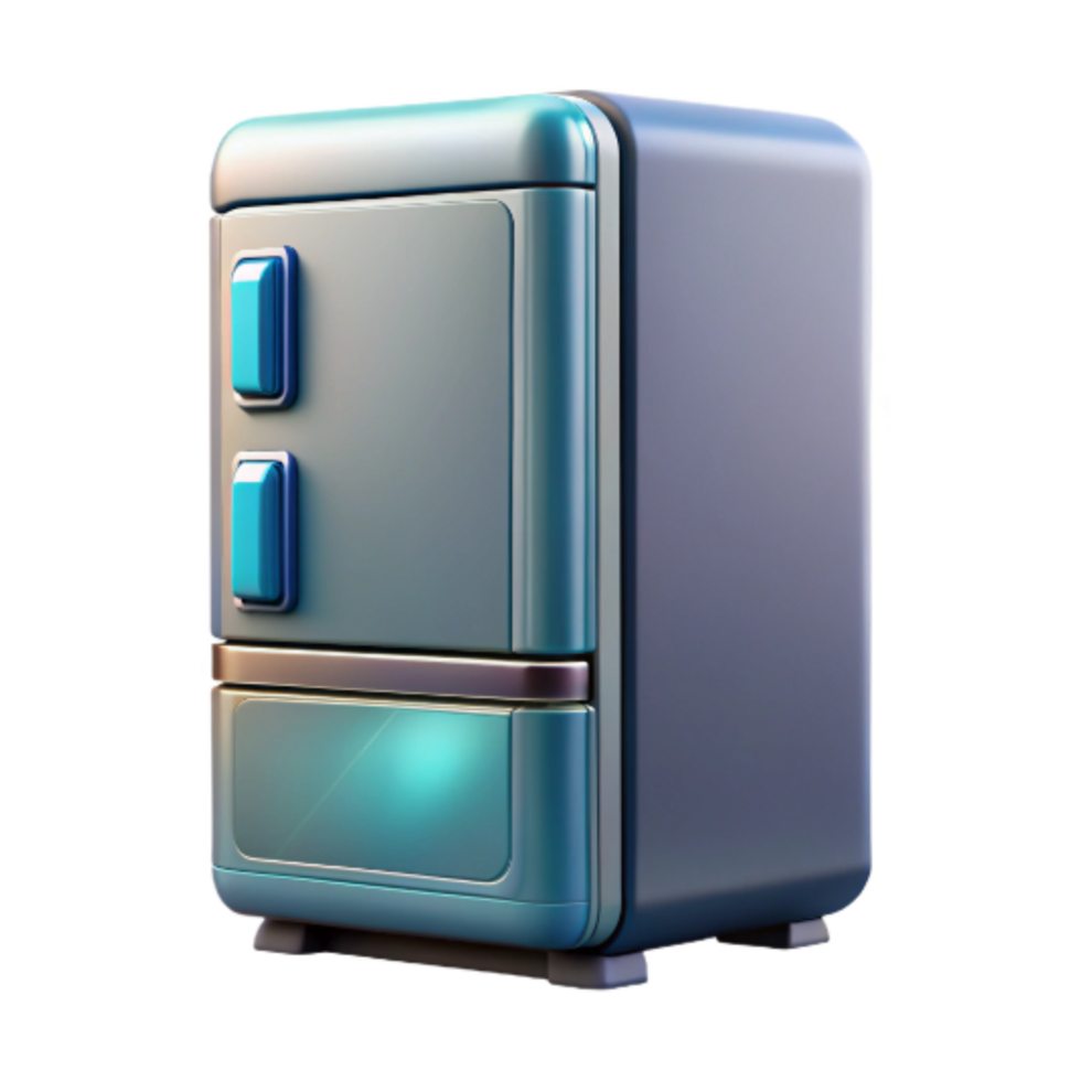 stunning minimalist Smart Refrigerator with Touchscreen Display Transparent Background authentic png