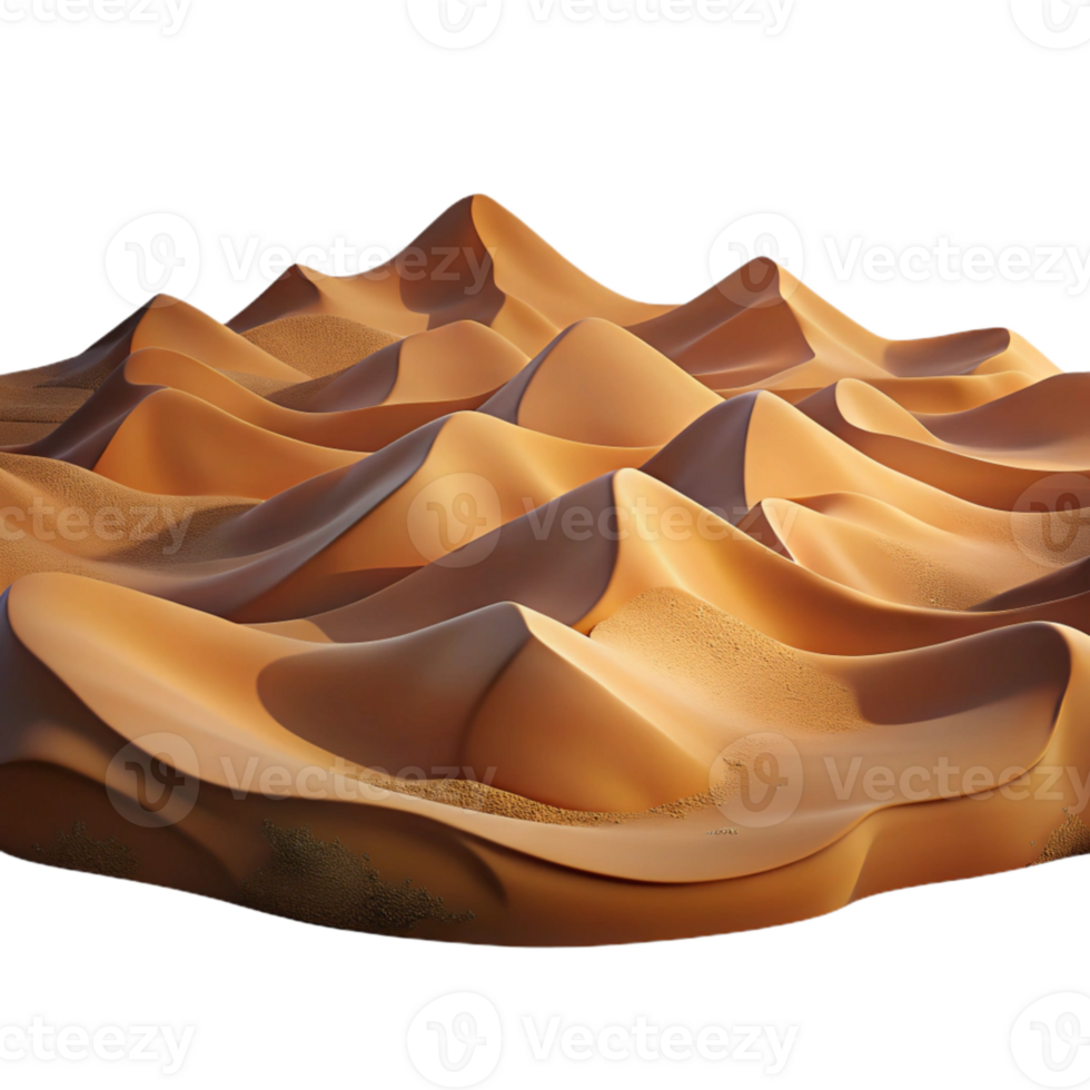 magnificent classic Desert Landscape with Dunes Panoramic View Transparent professional png