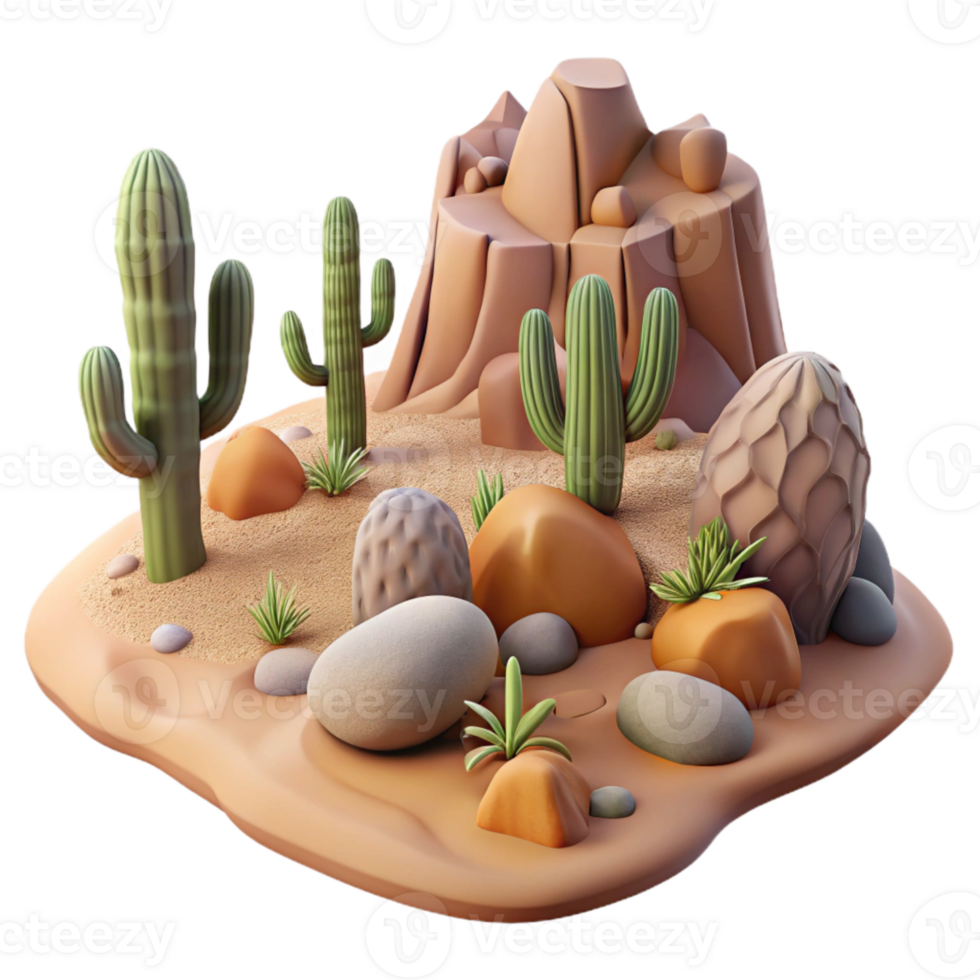 impressive minimalist Desert Landscape with Rock Formations Photography Isolated original png