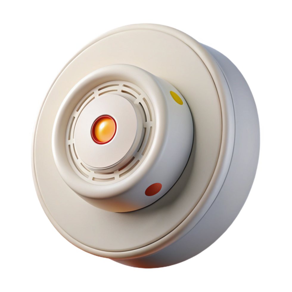 magnificent artistic Smart Smoke Detector White Ceiling Mounted Isolated original png