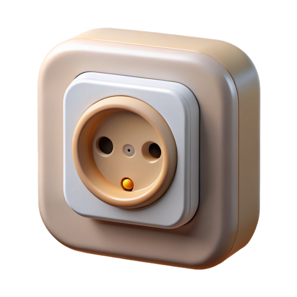 extraordinary abstract Smart Socket with Child Safety Features White Transparent Background original png