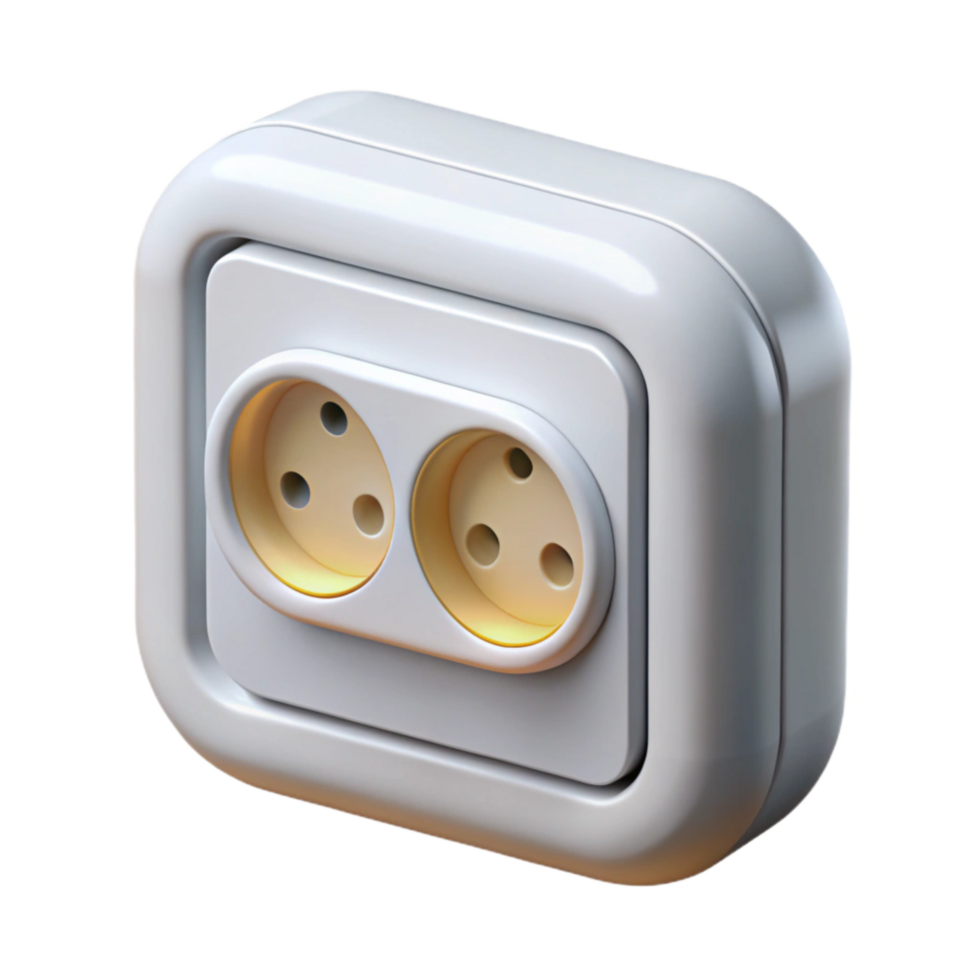 wonderful modern Smart Socket with Usb Ports White Transparent Background original png