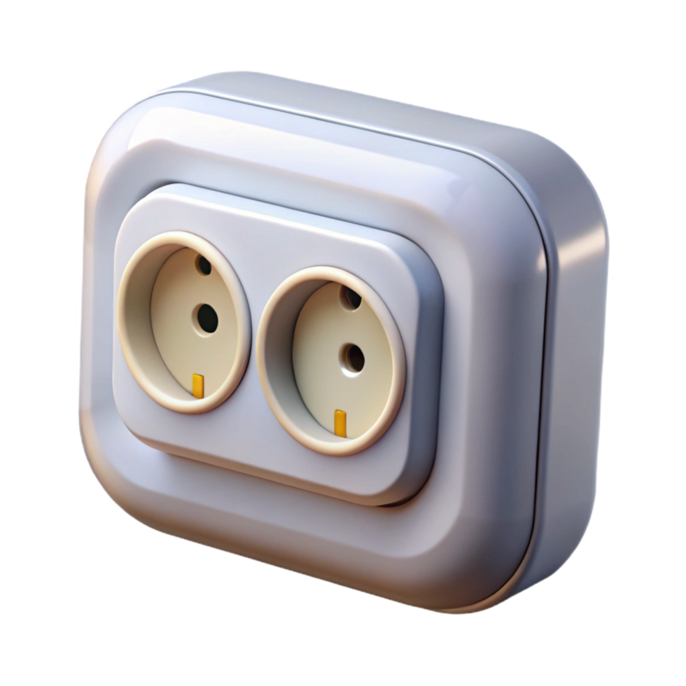 beautiful artistic Smart Socket with Usb Ports White Transparent Background authentic png