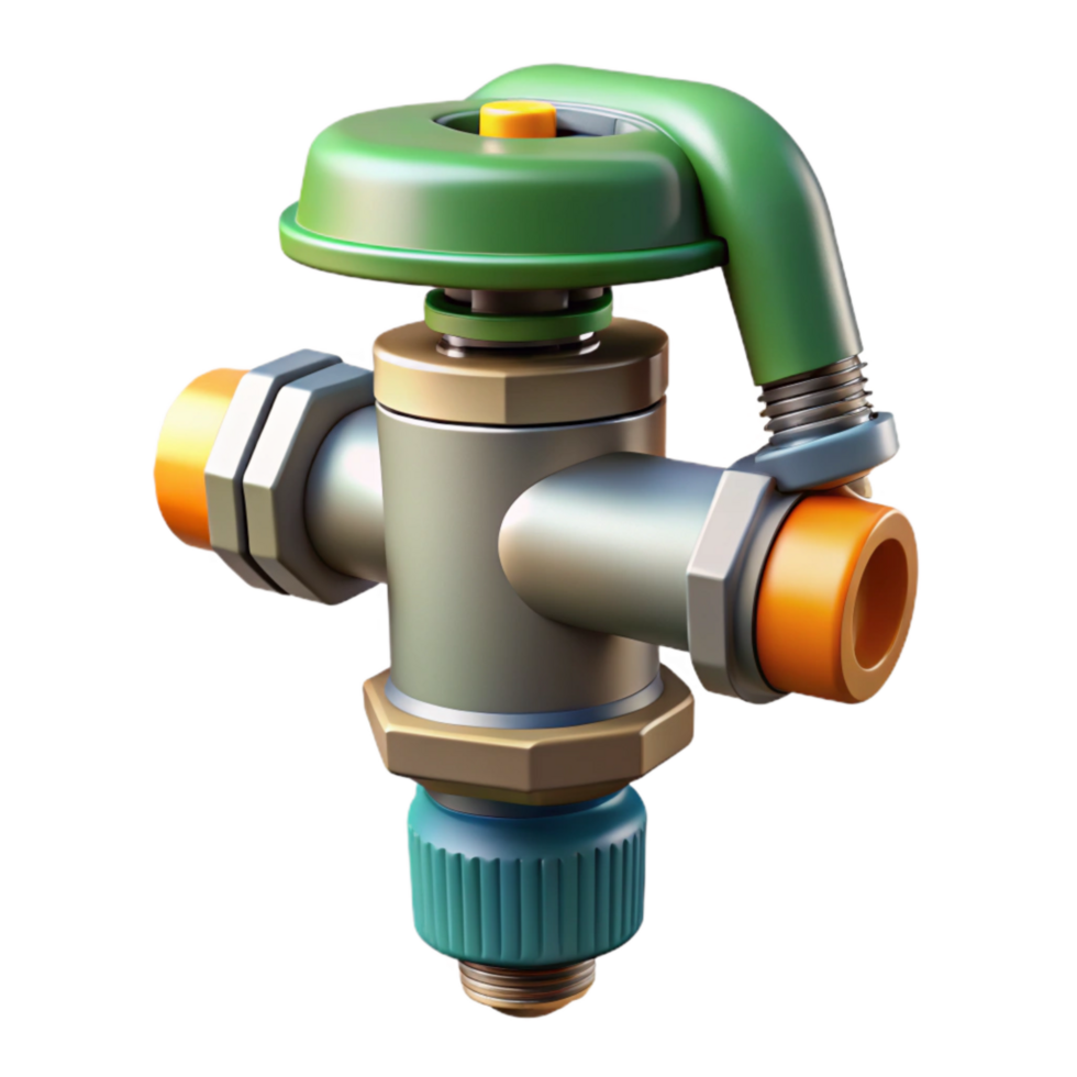 impressive artistic Smart Sprinkler Rotating Head Side View Isolated png