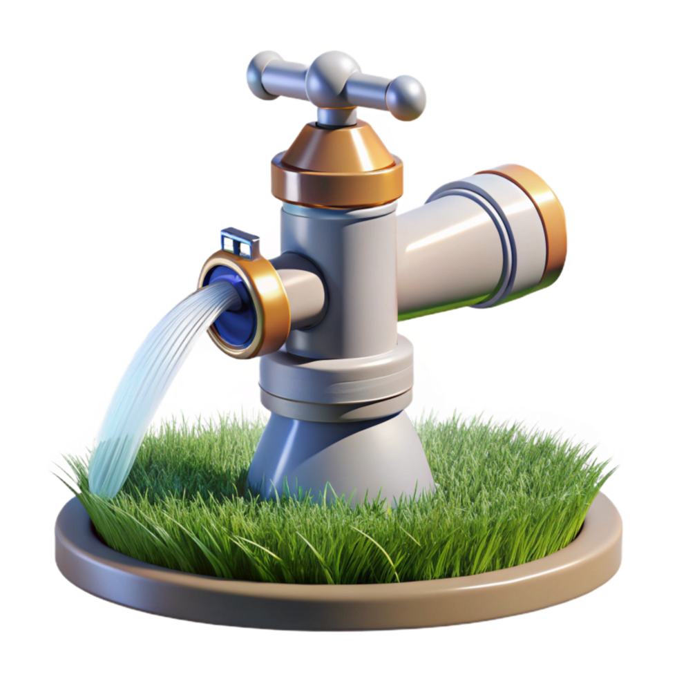 elegant modern Smart Sprinkler Watering Lawn Isolated Transparent Background genuine png
