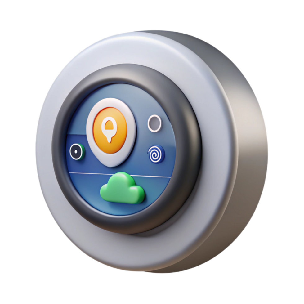 beautiful rustic Smart Thermostat Displaying Settings Cutout genuine png