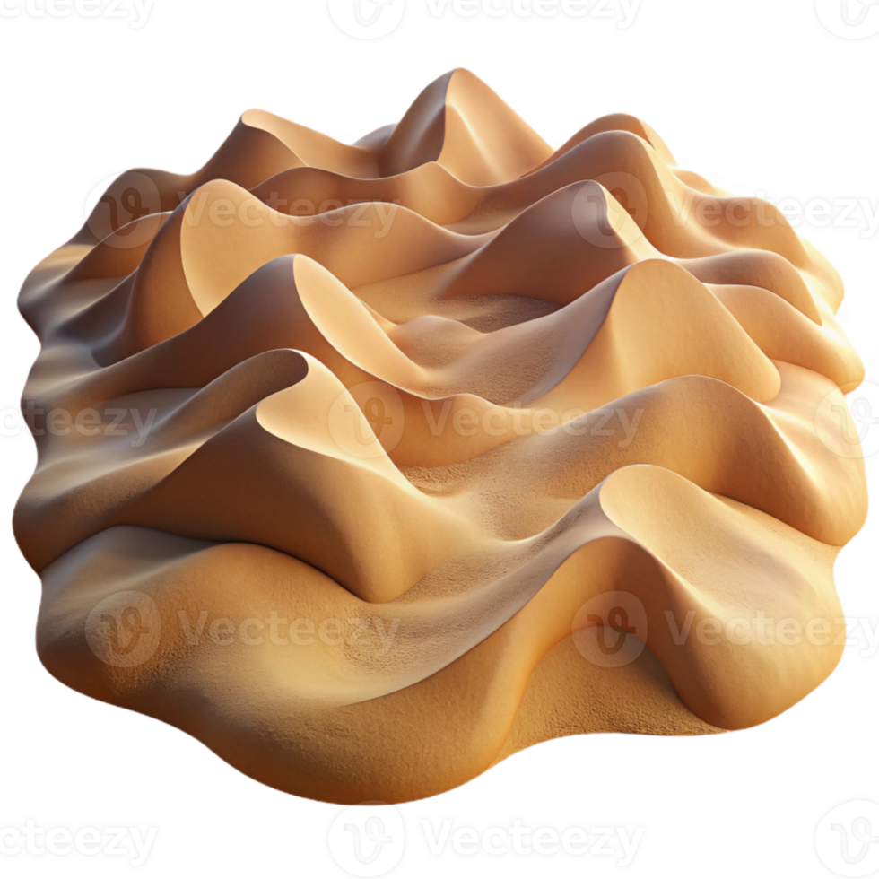 stunning creative Desert Sand Dunes Texture Transparent Background Cutout png
