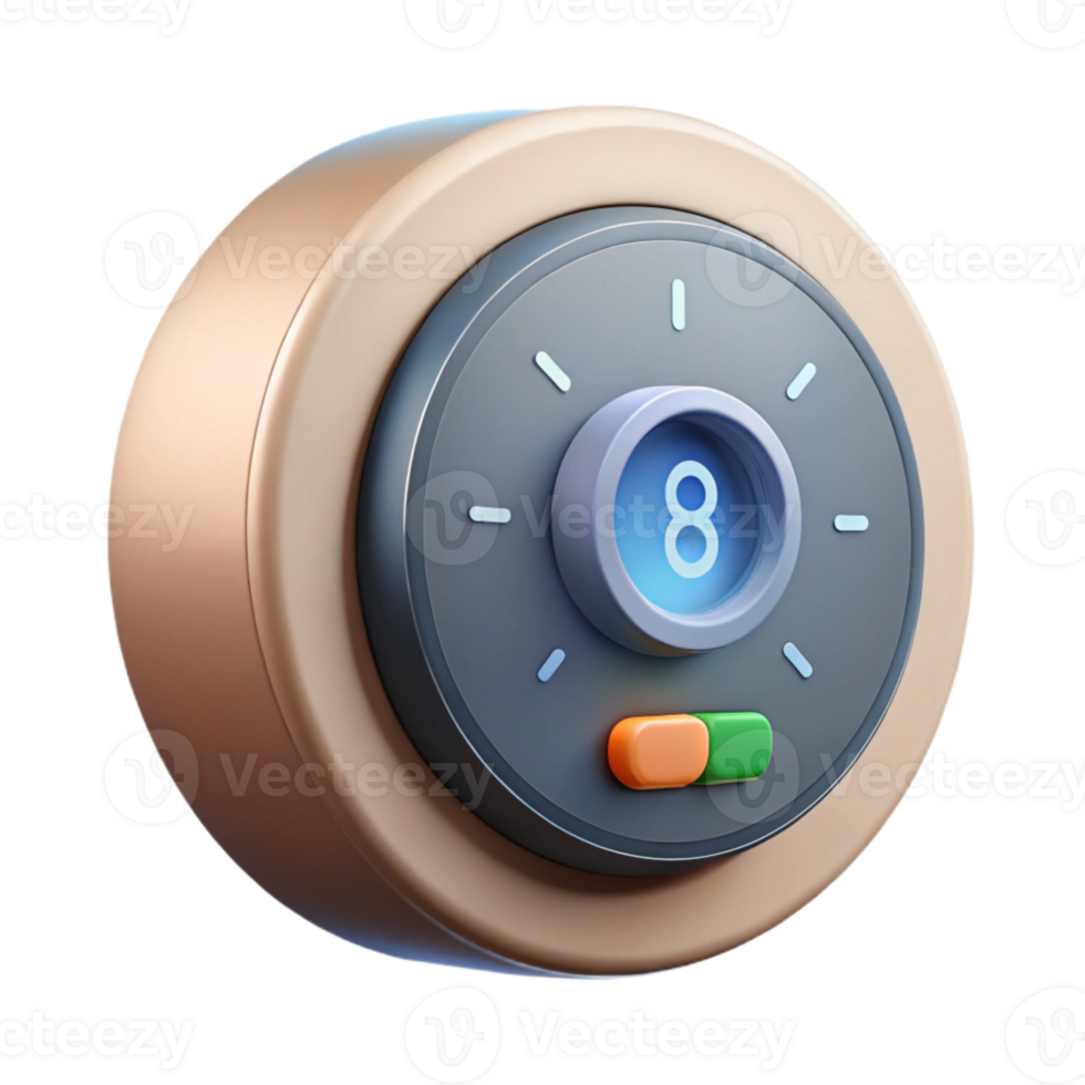 magnificent abstract Smart Thermostat Displaying Settings Cutout genuine png