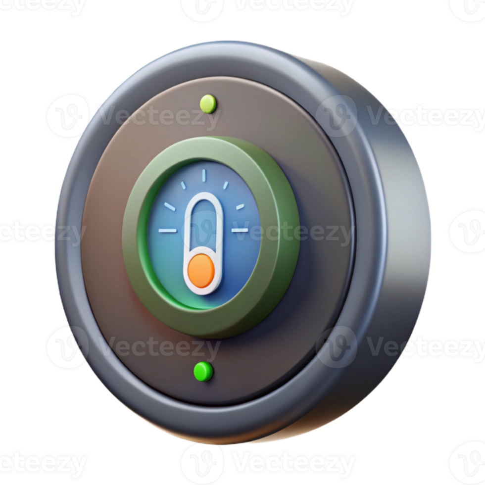wonderful minimalist Smart Thermostat Displaying Temperature Cutout authentic png