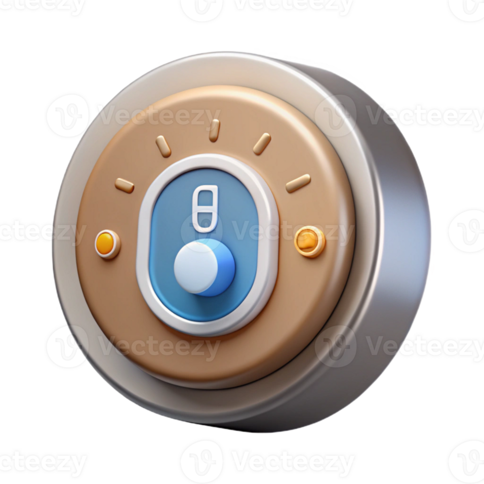 beautiful abstract Smart Thermostat Displaying Temperature Cutout premium png