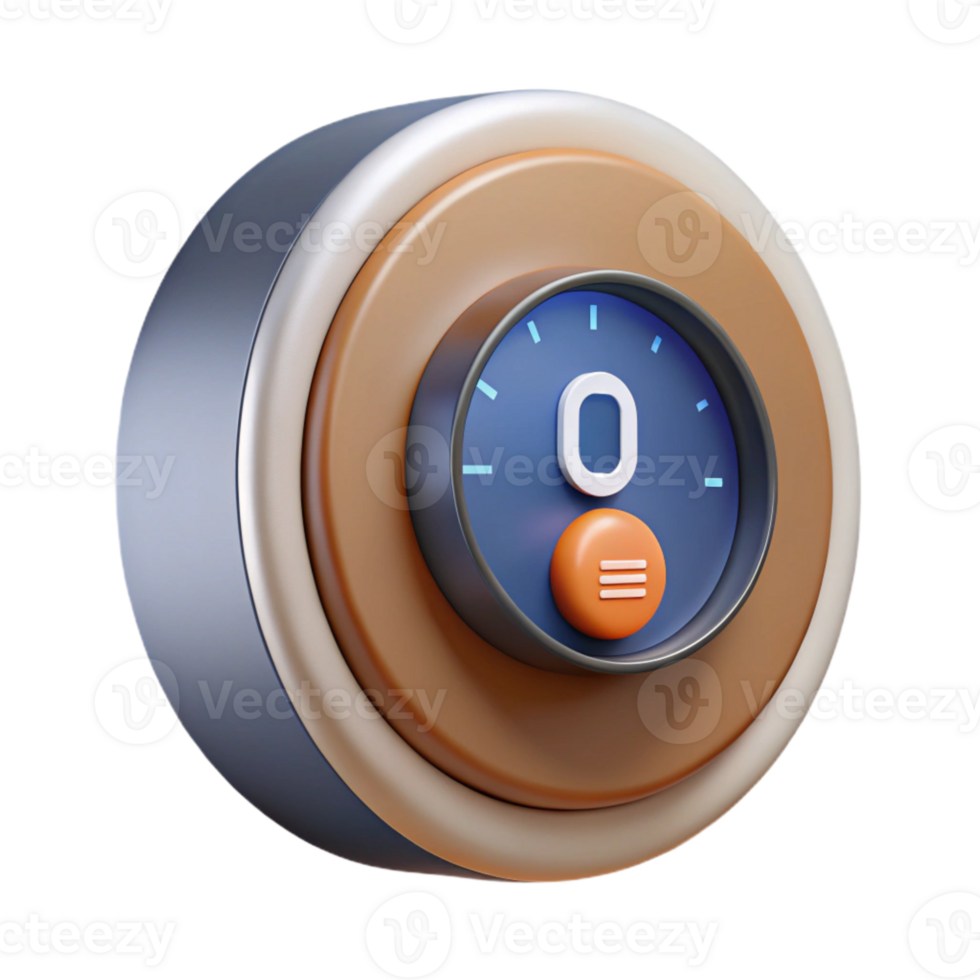 vibrant contemporary Smart Thermostat Displaying Temperature Cutout png