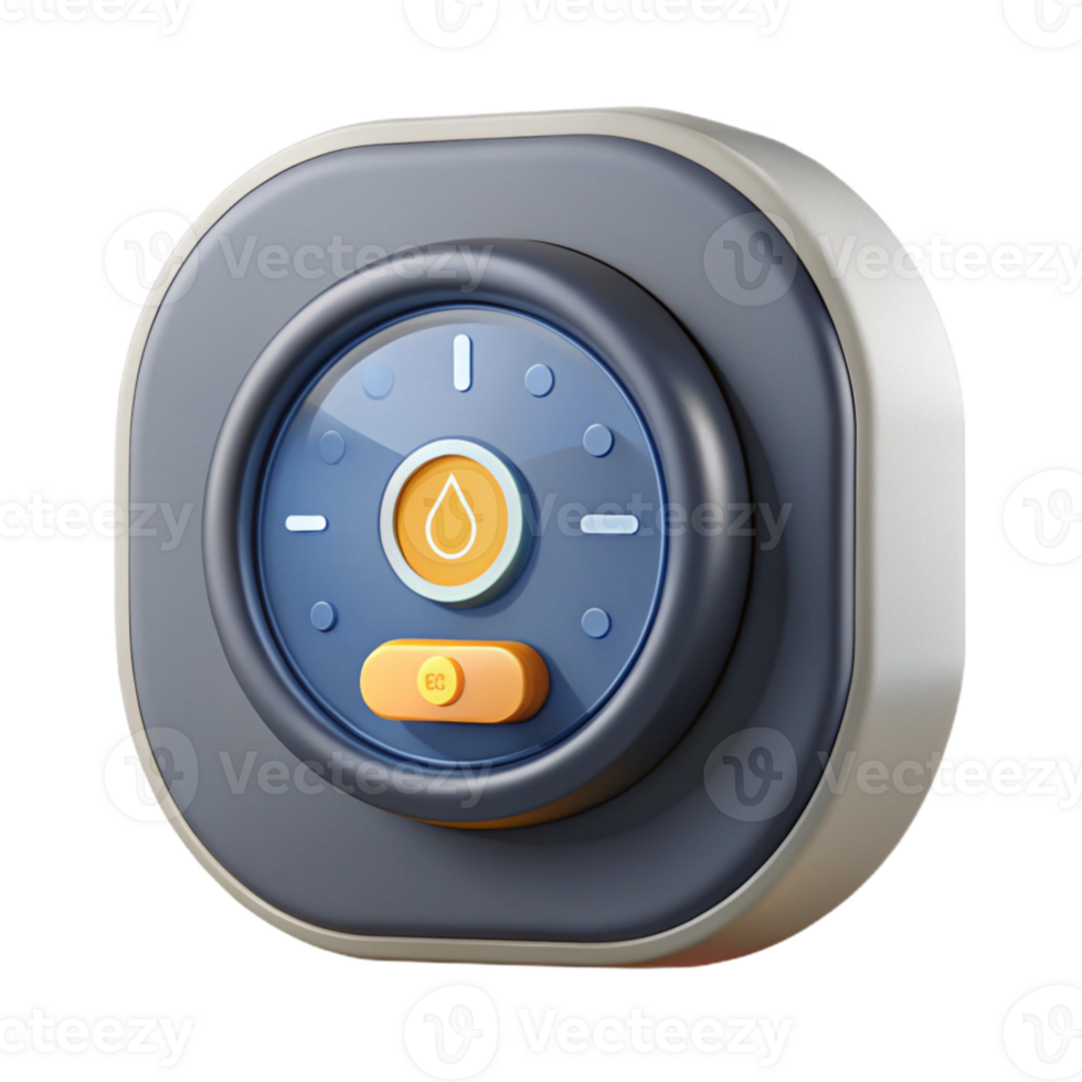 stunning rustic Smart Thermostat Displaying Time Cutout high resolution png
