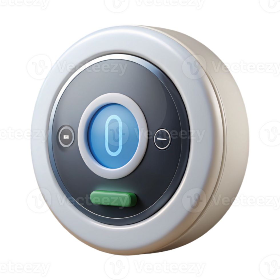 beautiful rustic Smart Thermostat with White Display Isolated Element detailed png