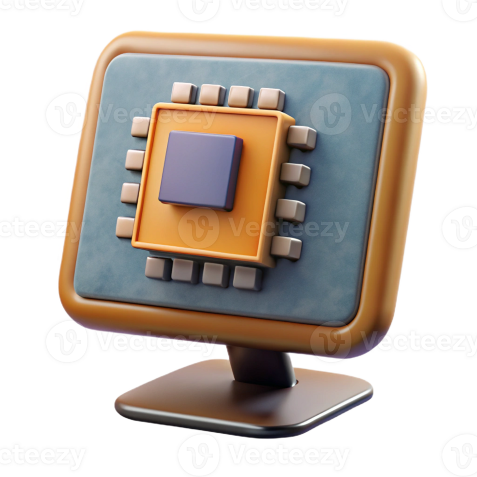 magnificent classic Desktop Computer with Powerful Processor Isolated Element premium png