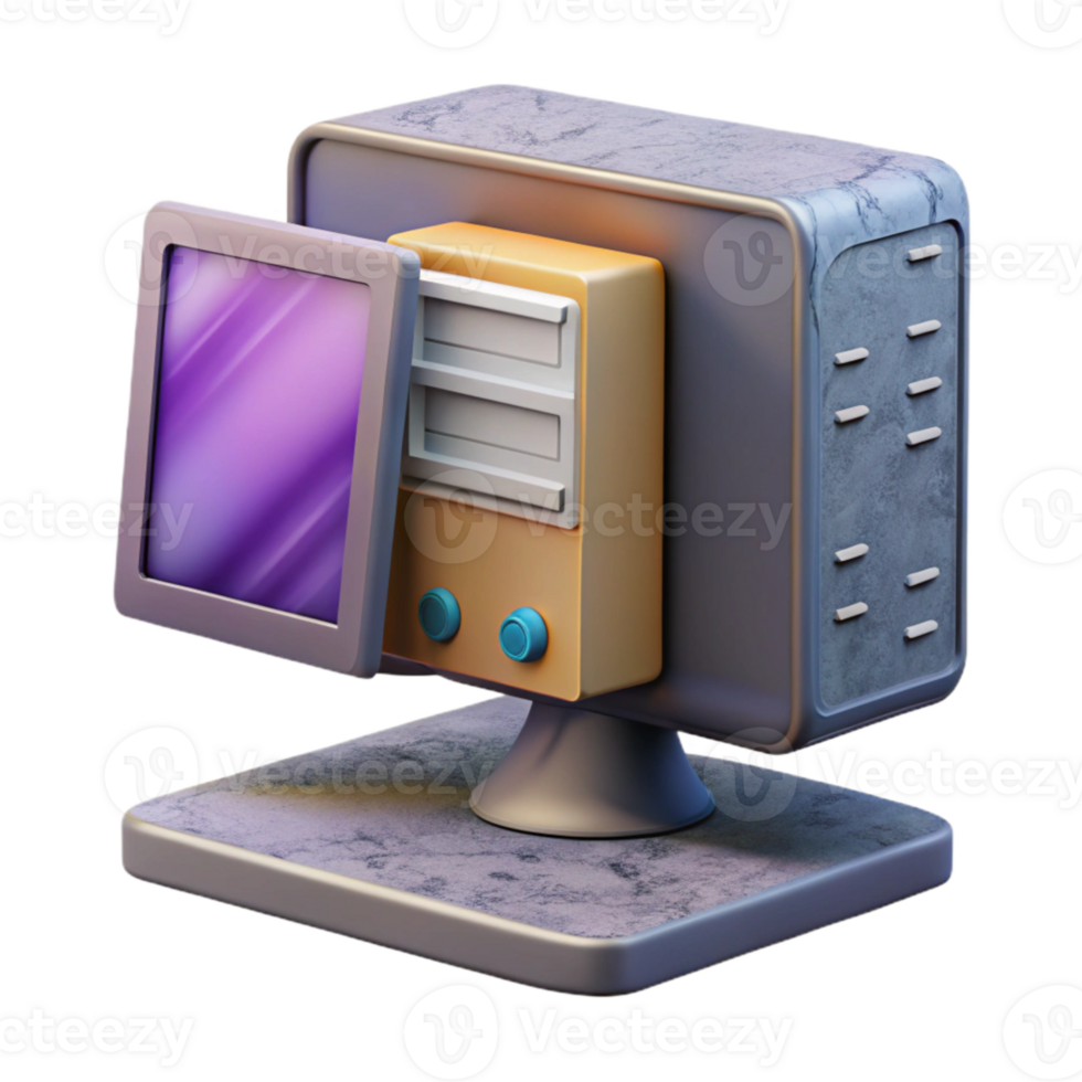 stunning contemporary Desktop Computer with Ssd Storage Isolated Element high resolution png