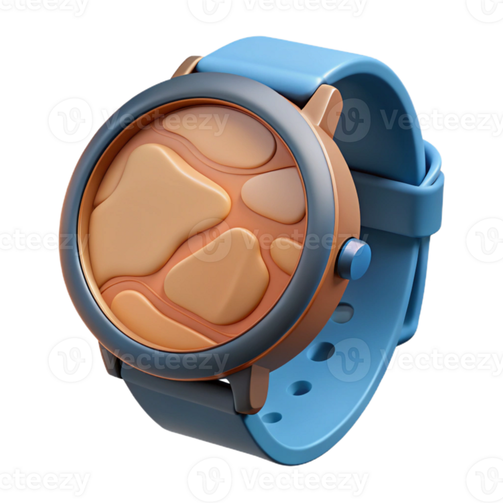 serene artistic Smartwatch with Circular Display Transparent Cutout high quality png