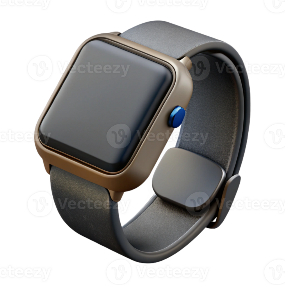 magnificent contemporary Smartwatch with Black Band Isolated Element original png