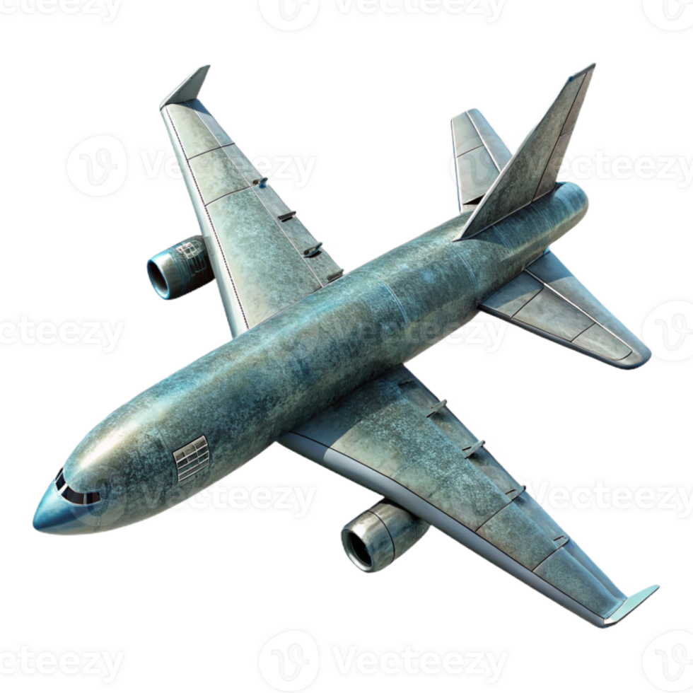 serene contemporary Detailed Airplane Silhouette in Flight Transparent Background original png