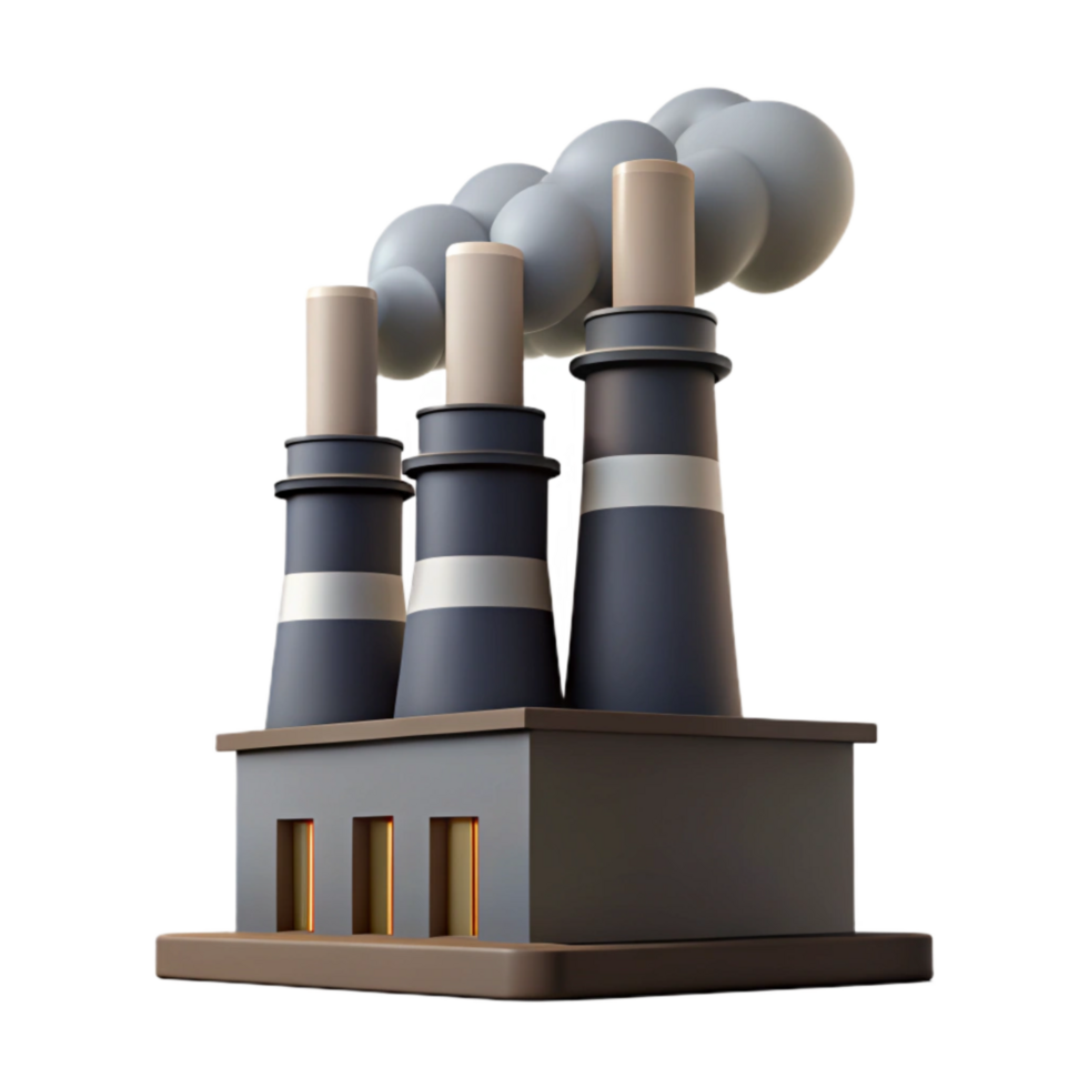 impressive abstract Smoke Stack Factory Silhouette Transparent authentic png