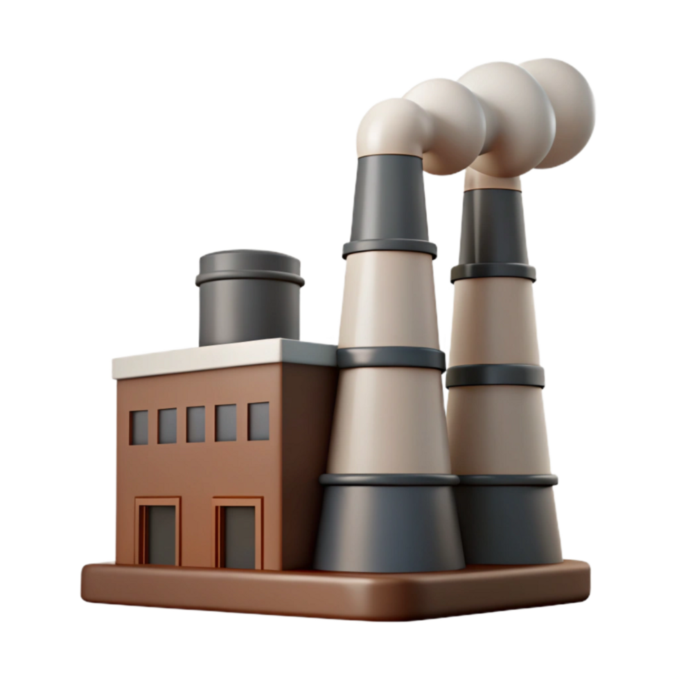 wonderful minimalist Smoke Stack Factory Silhouette Transparent original png