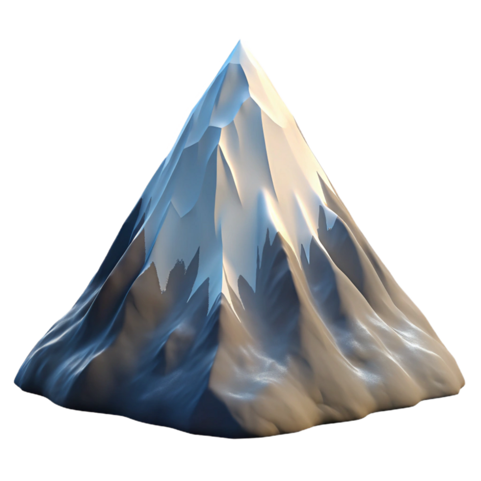 impressive abstract Snow Capped Mountain Peak Cutout on Transparent Background exclusive png