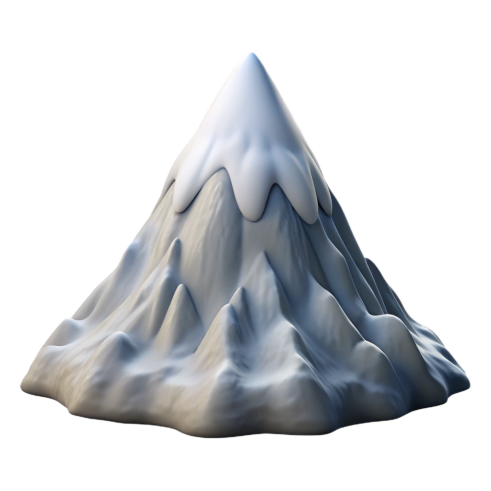 beautiful contemporary Snow Capped Mountain Peak Cutout on Transparent Background original png
