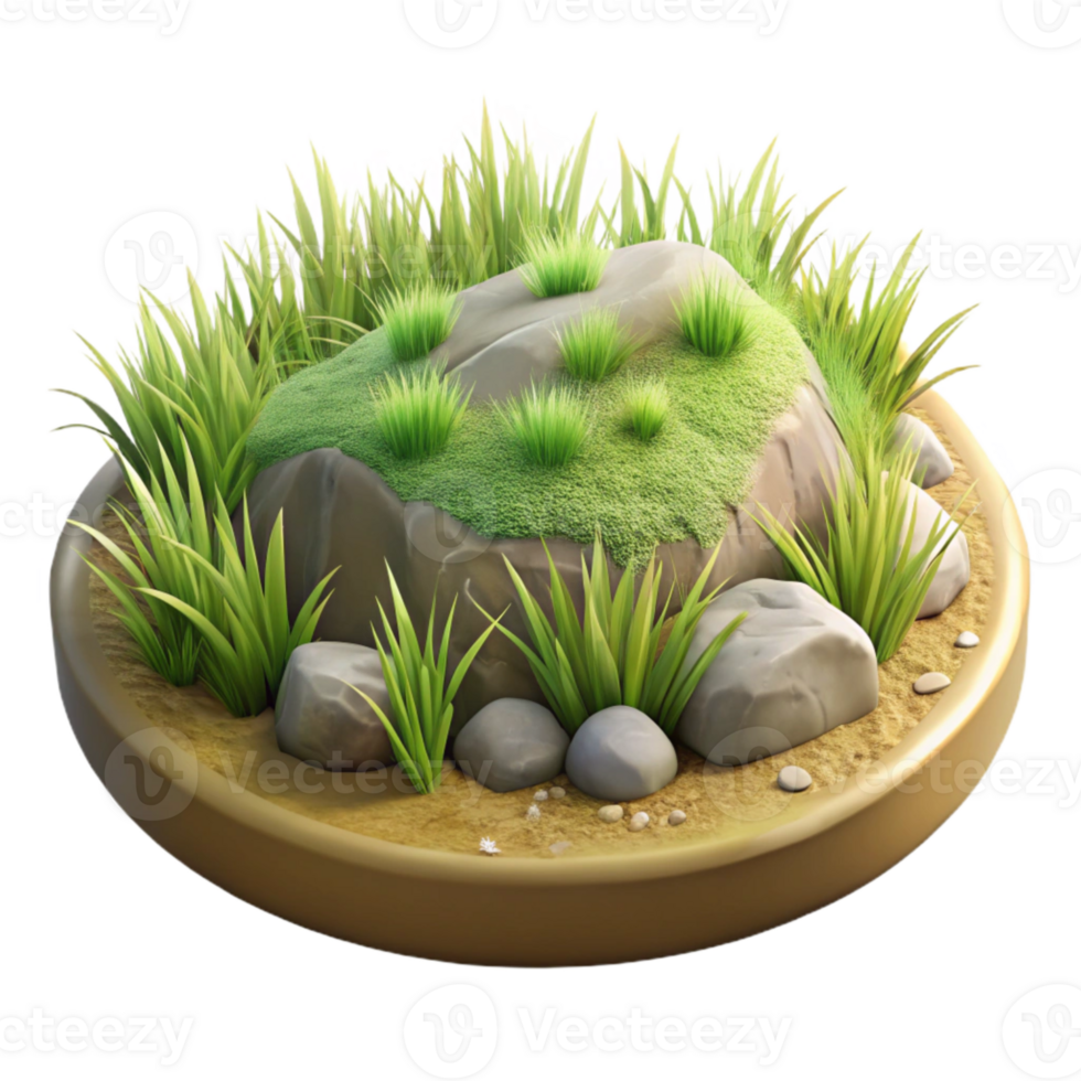 magnificent creative Detailed Grassland Ecosystem with Transparent Background original png